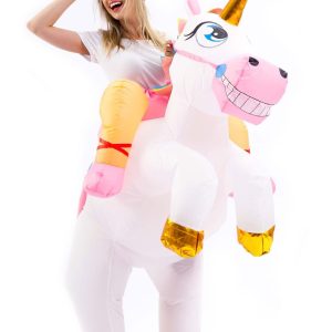 Inflatable Unicorn Ride-On Costume for Adults