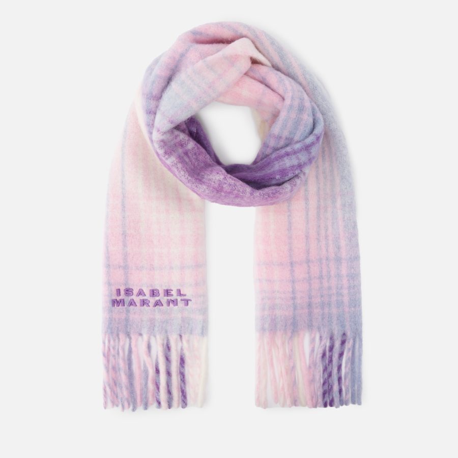 Isabel Marant Firny Wool-Blend Check Scarf