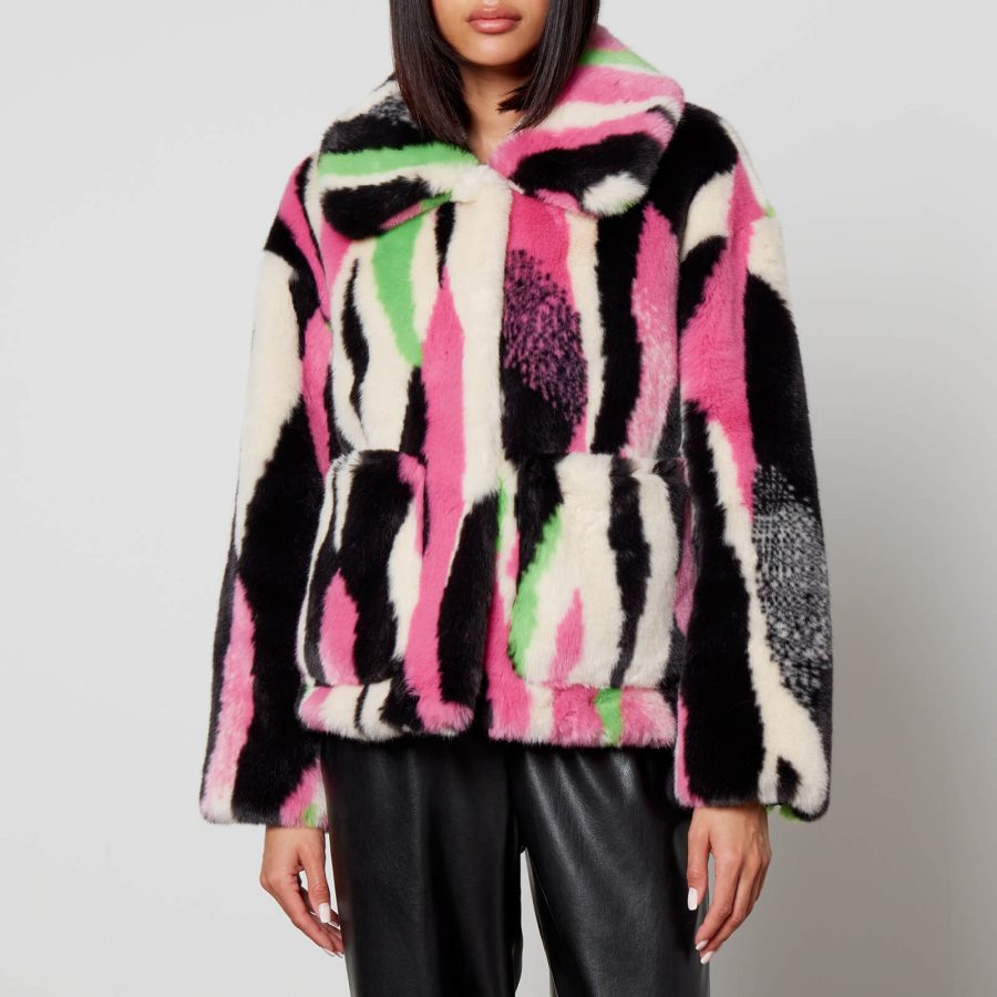 Jakke Traci Printed Faux Fur Coat - XS