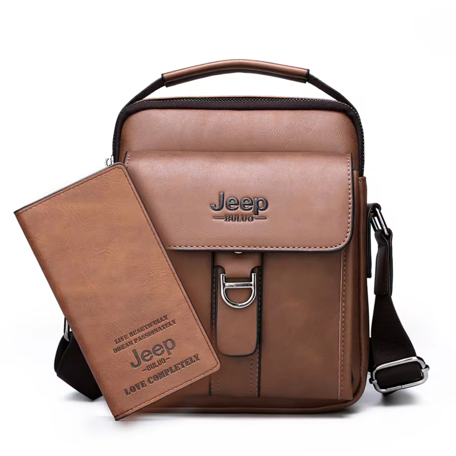 Jeep Buluo Brand New High Quality Leather Crossbody, Messenger and Wallet