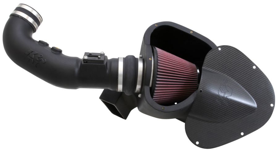 K&N FILTER 63-2578 AIRCHR MSTNG GT5.0L 11-12, Black Plastic Tube; Red Universal Filter; With Air Box