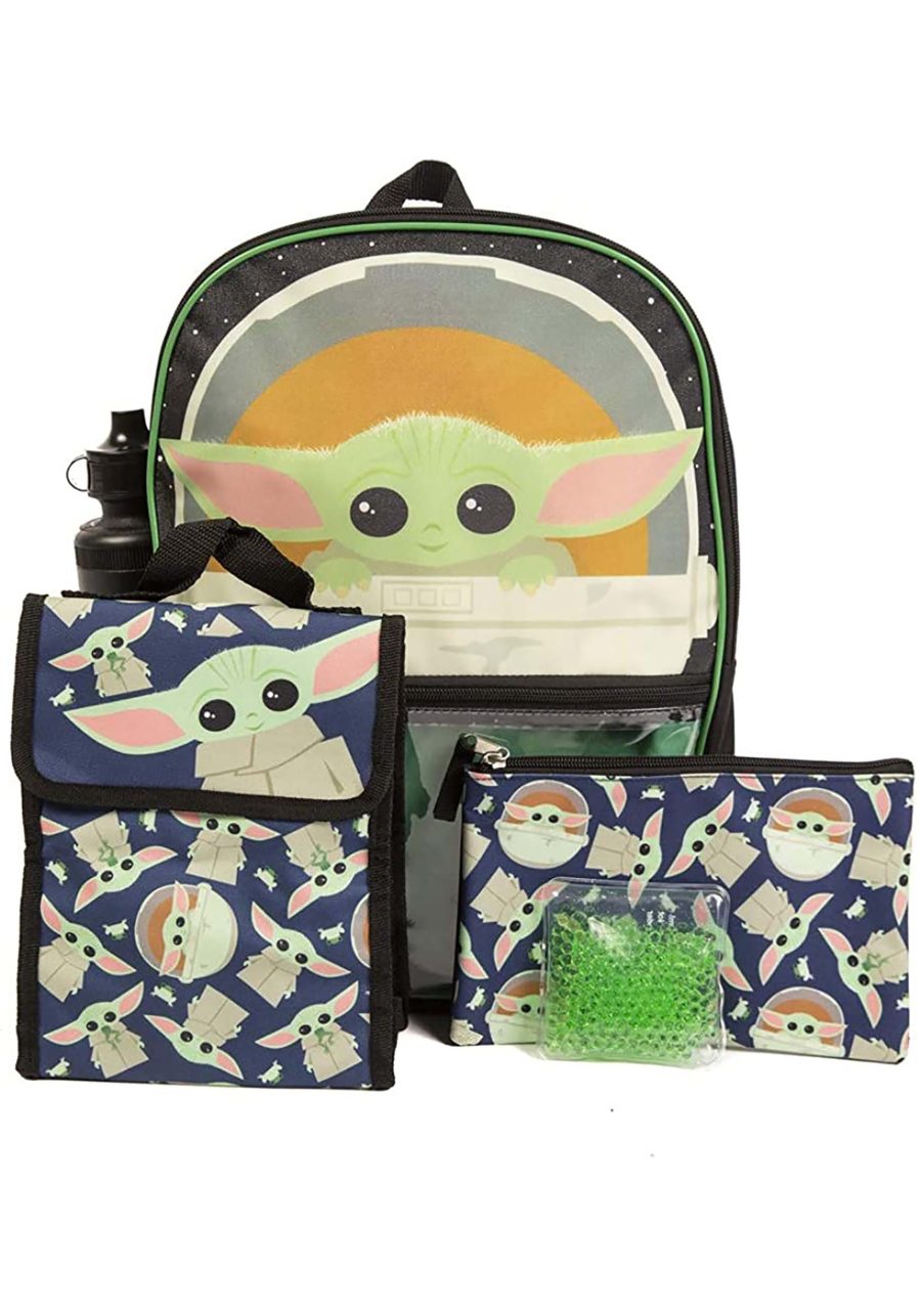 Kid's 5 Piece Star Wars The Child Grogu Backpack Set