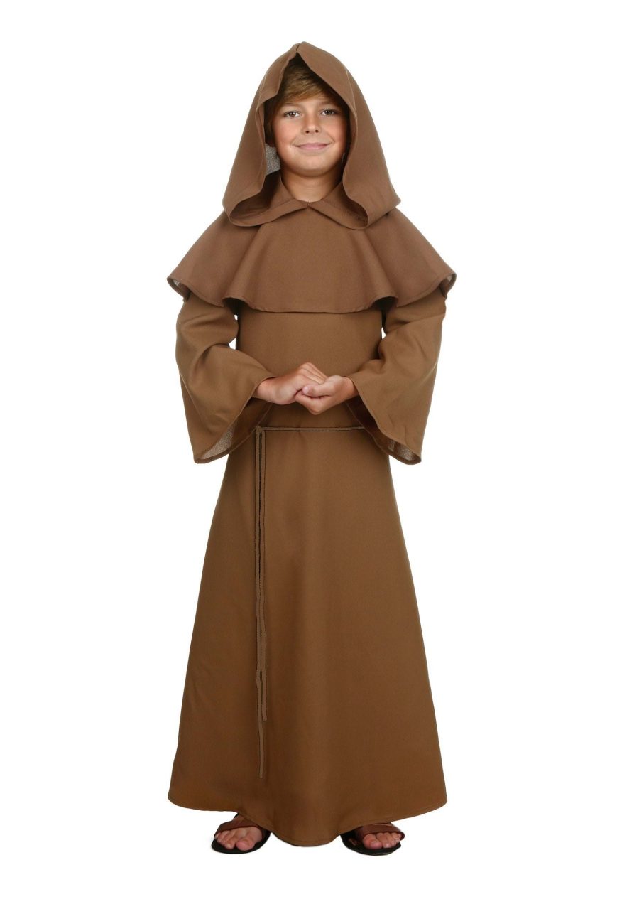 Kid's Brown Monk Robe Costume