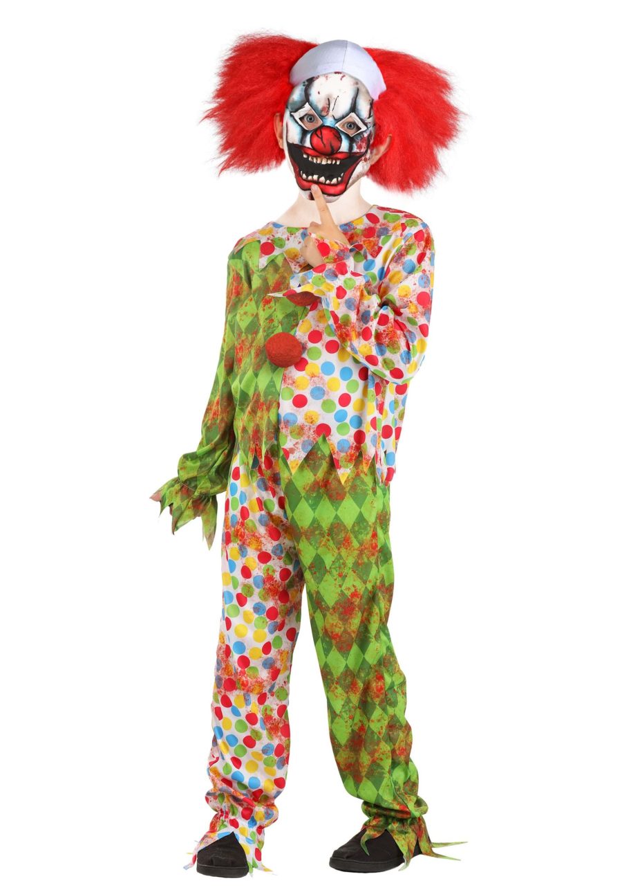 Kid's Creepy Masked Clown Costume