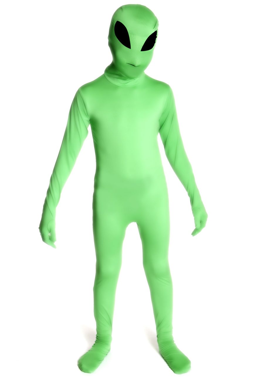 Kid's Glow Alien Morphsuit Costume