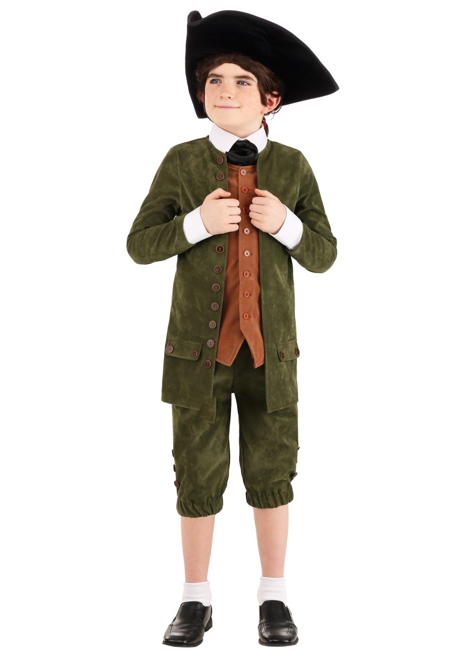 Kid's Green Colonial Costume