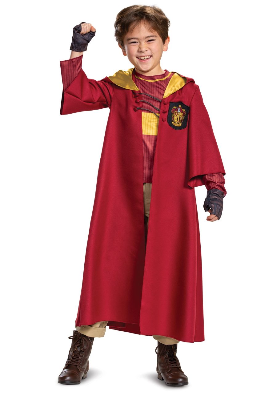 Kids Harry Potter Deluxe Gryffindor Quidditch Robe Costume