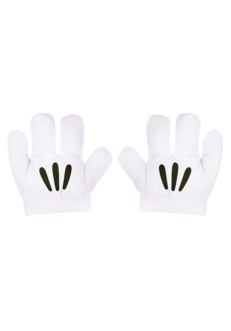 Kid's Mickey Mouse White Gloves