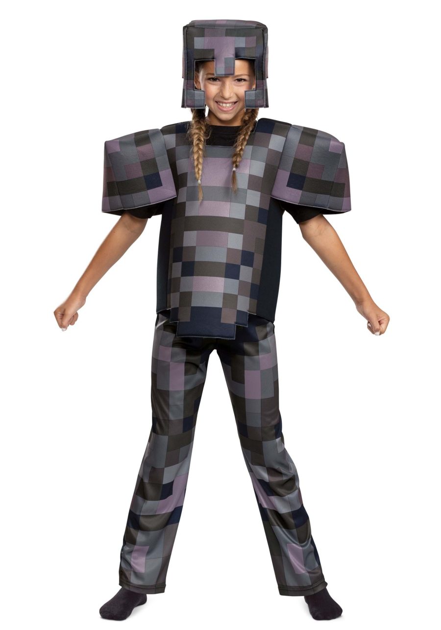 Kid's Minecraft Netherite Armor Deluxe Costume