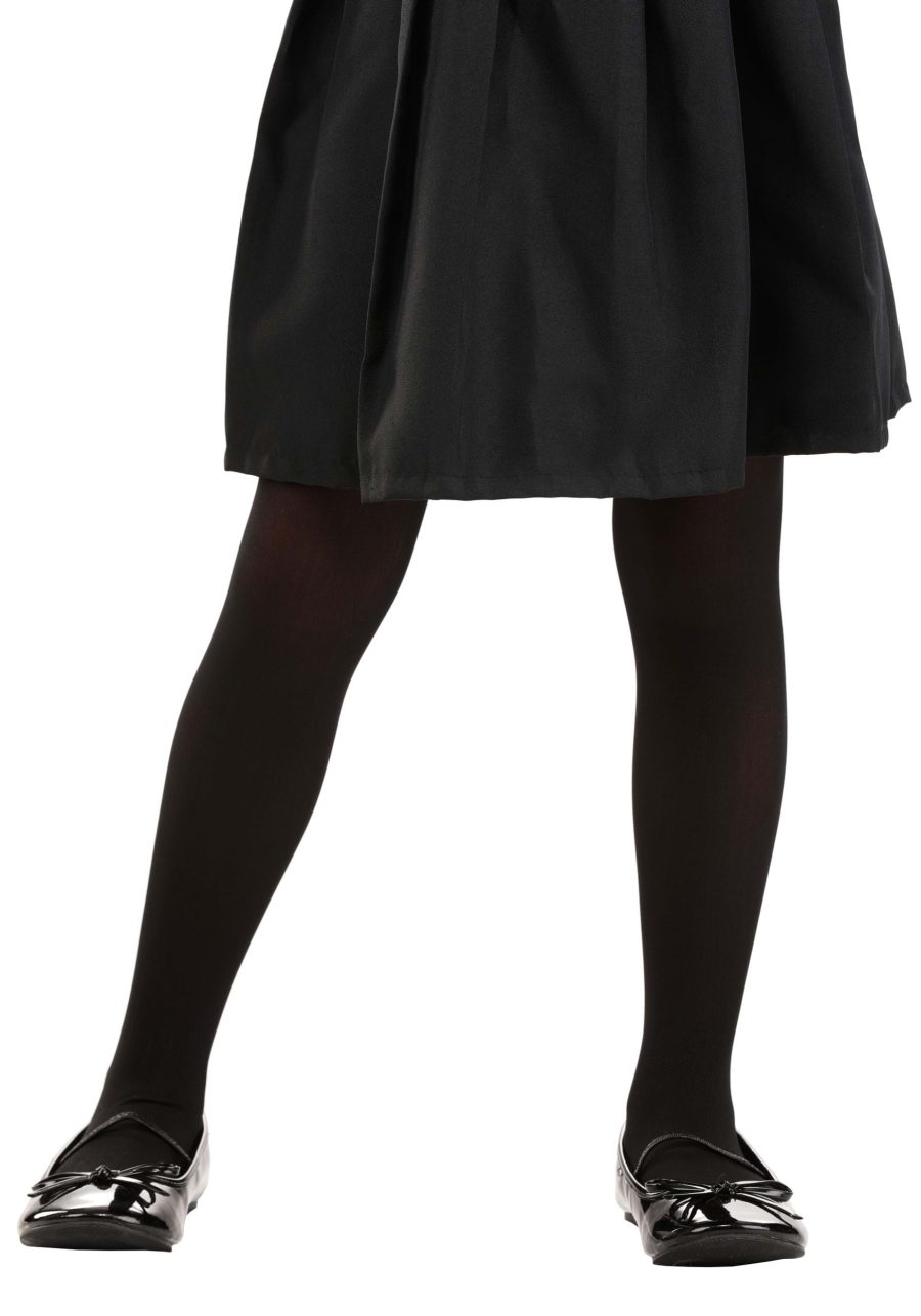 Kid's Opaque Black Tights