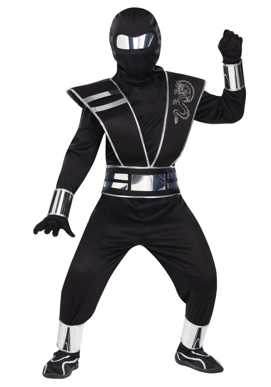 Kids Silver Mirror Ninja Costume