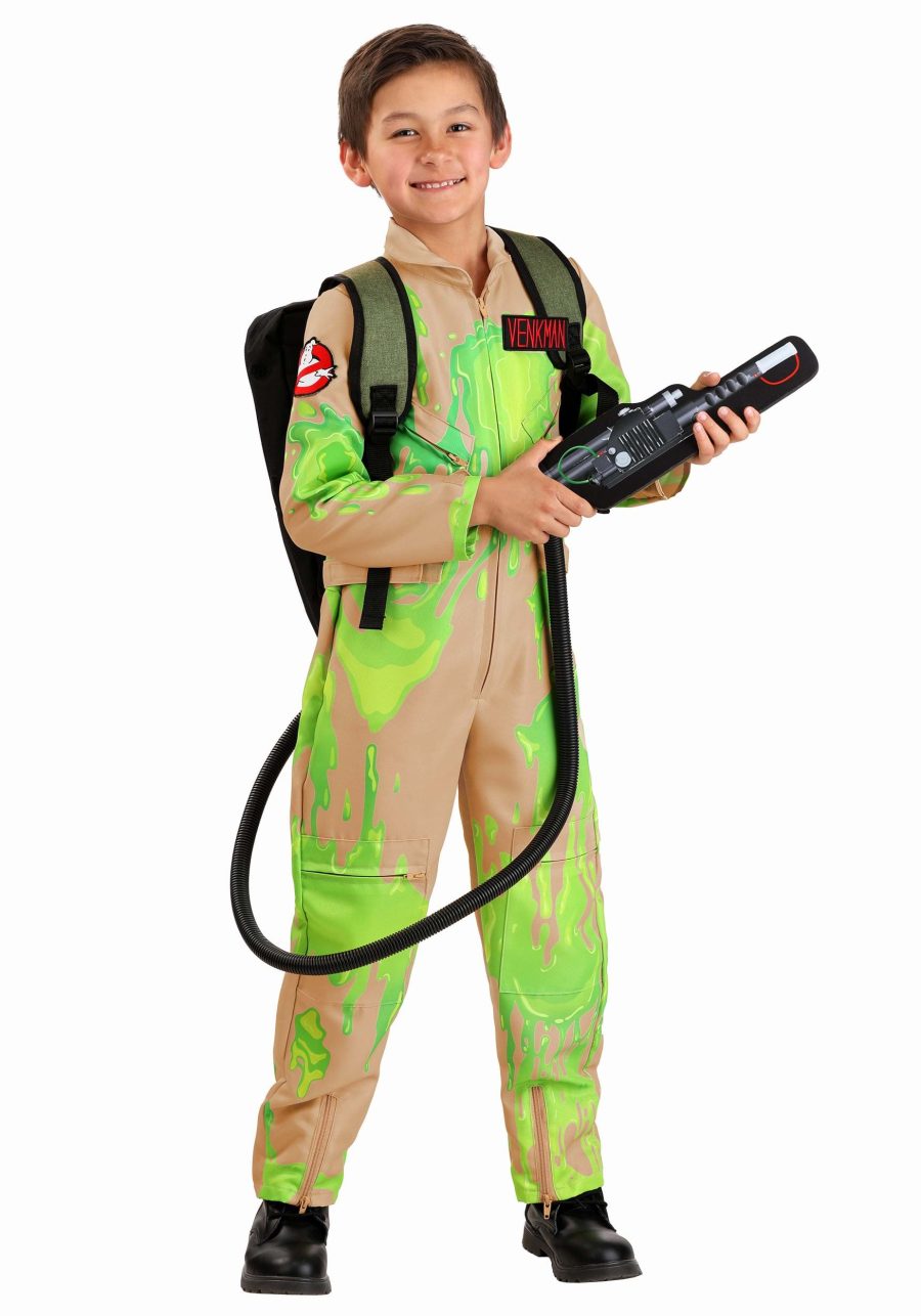 Kid's Slime-Covered Ghostbusters Costume