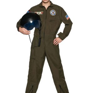 Kid's US Navy Top Gun Jumpsuit Costume