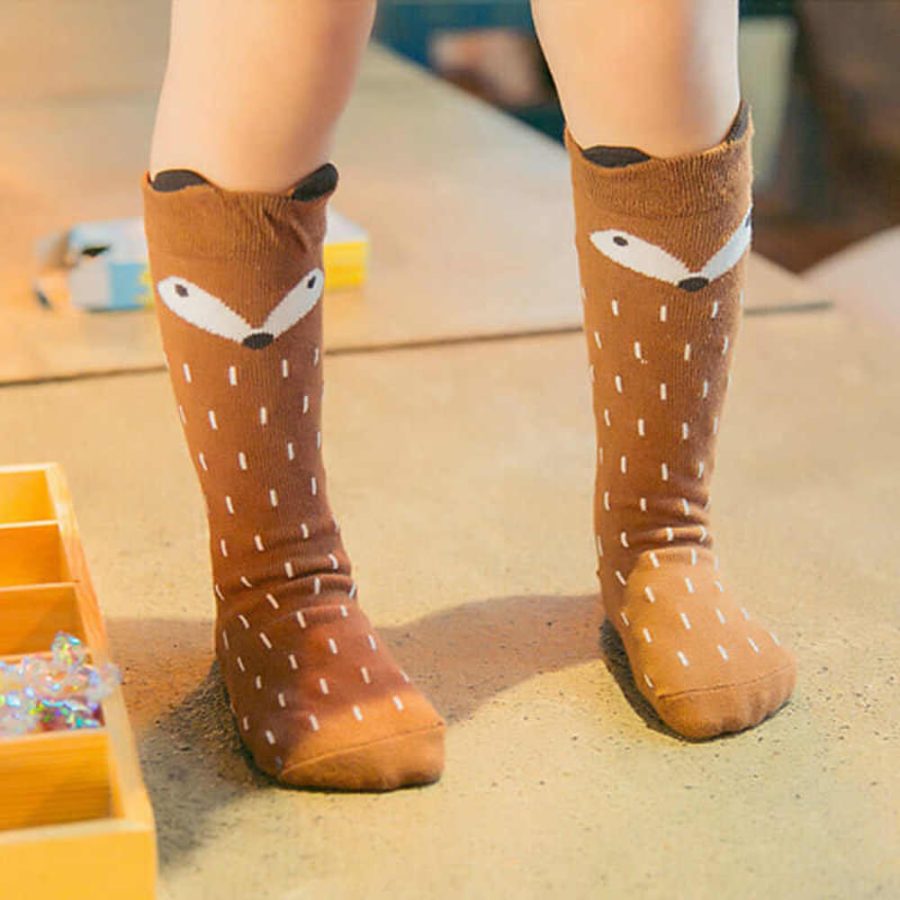 Knee-High Fox Socks For Babies