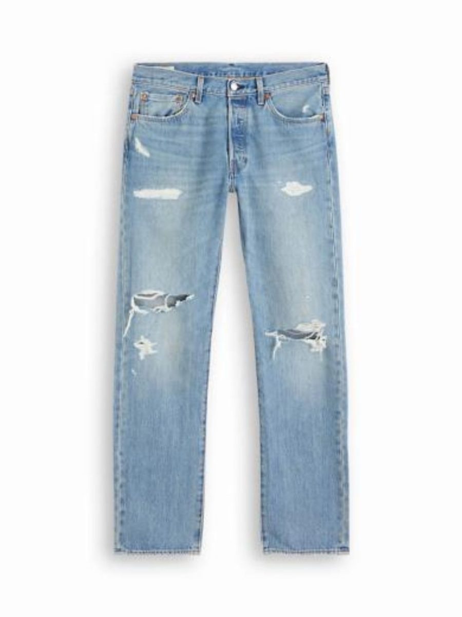 LEVI'S jeans LIGHT INDIGO DESTRUCTED