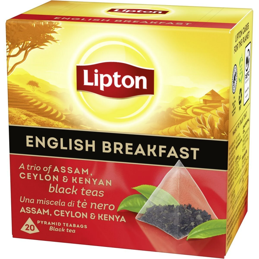 LIPTON - English Breakfast - 20 x 6 = 120 pyramid tea bags