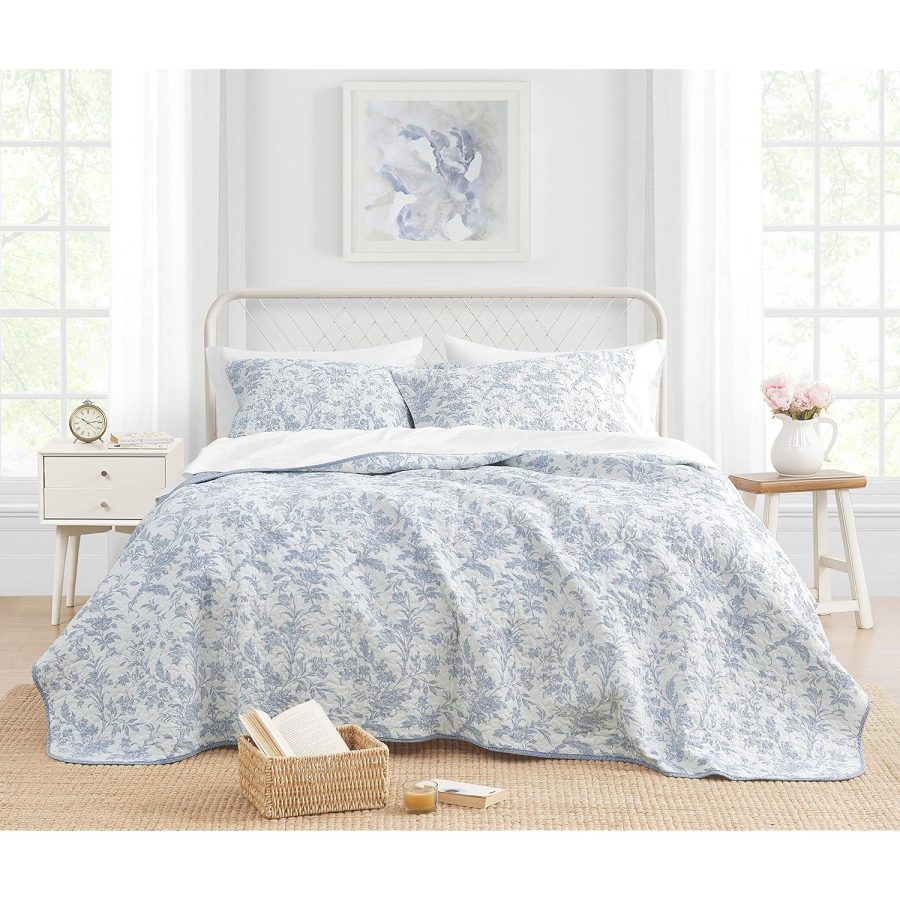 Laura Ashley Home - Amberley Collection - Quilt Set - 100% Cotton, Breathable &