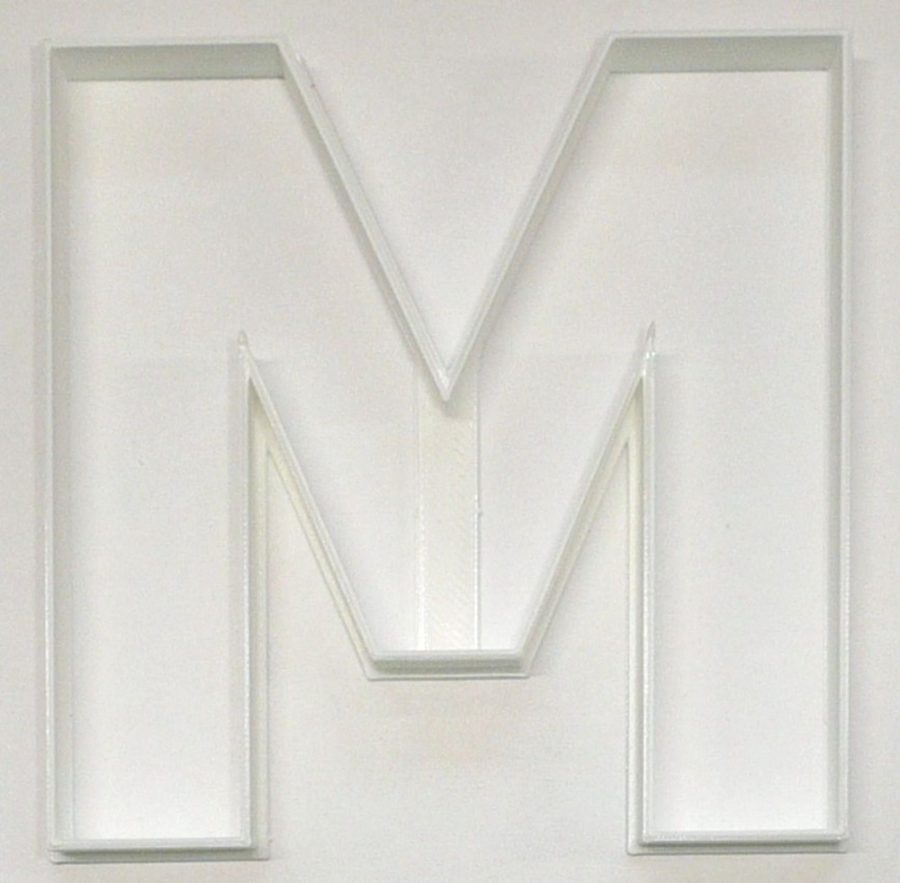 Letter M 4 Inch Uppercase Capital Block Font Cookie Cutter USA PR4226