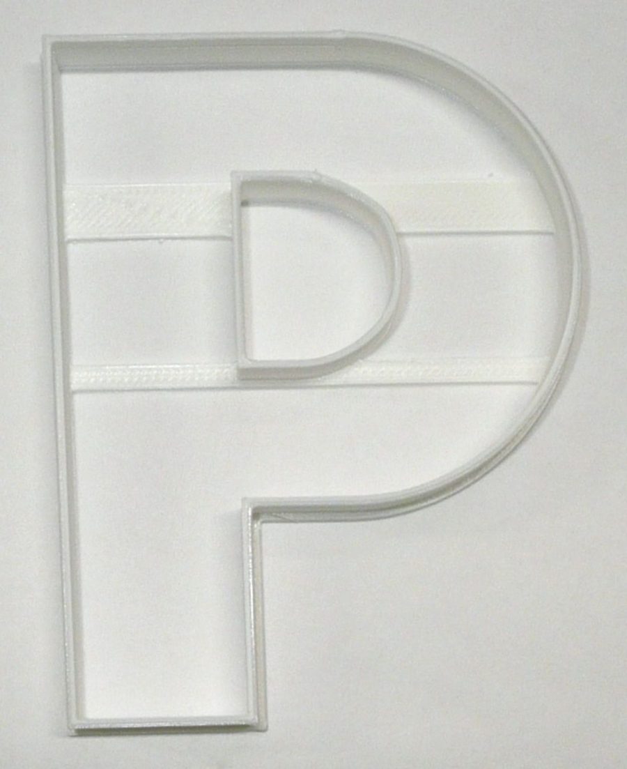 Letter P 4 Inch Uppercase Capital Block Font Cookie Cutter USA PR4229