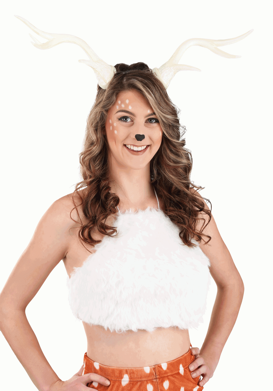 Light-Up Deer Antlers White Costume LumenHorns