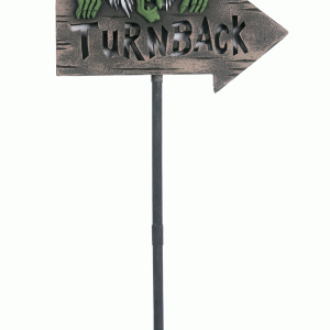 Light Up Witchy Warning Sign Decoration