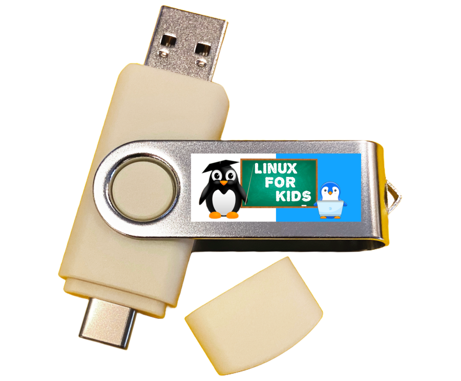 Linux for Kids - Children Student Education System for PC USB Stick (Zorin OS)