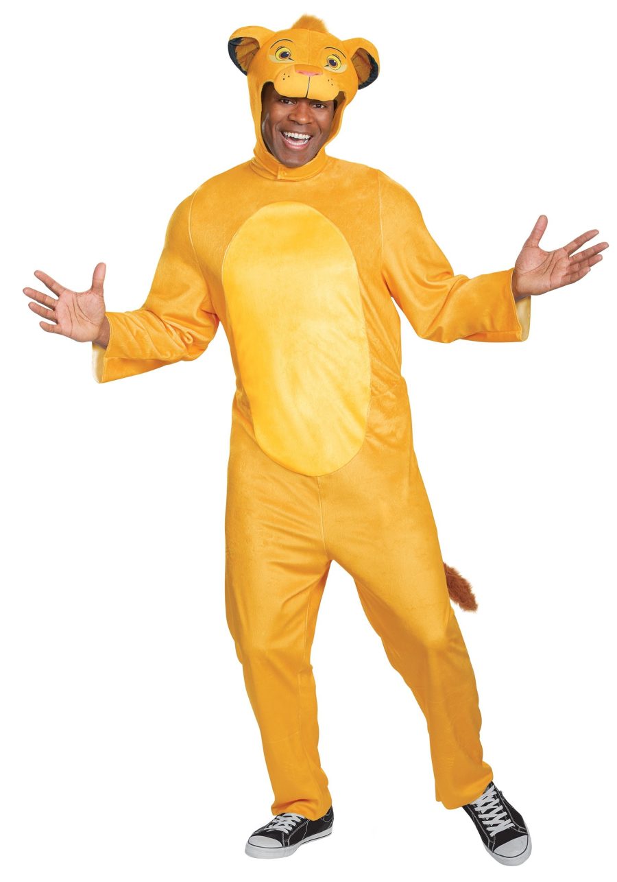 Lion King Animated Simba Adult Jumpsuit Costume