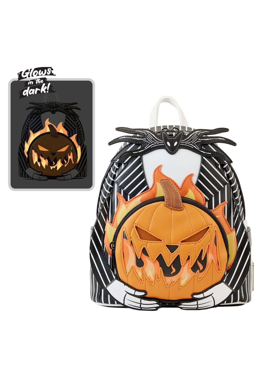 Loungefly Disney Jack Skellington Pumpkin Head Mini Backpack