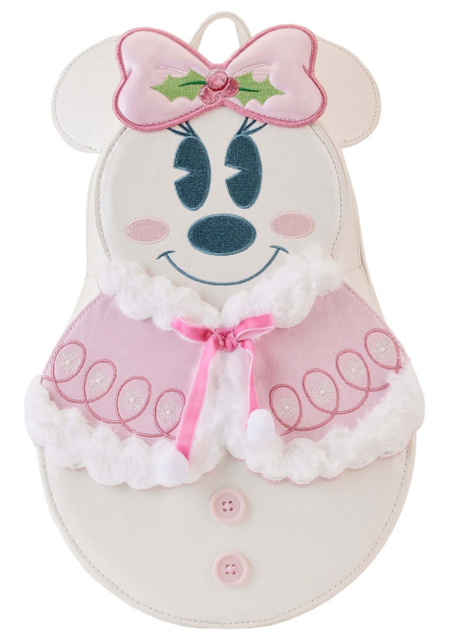 Loungefly Disney Minnie Pastel Figural Snowman Mini Backpack