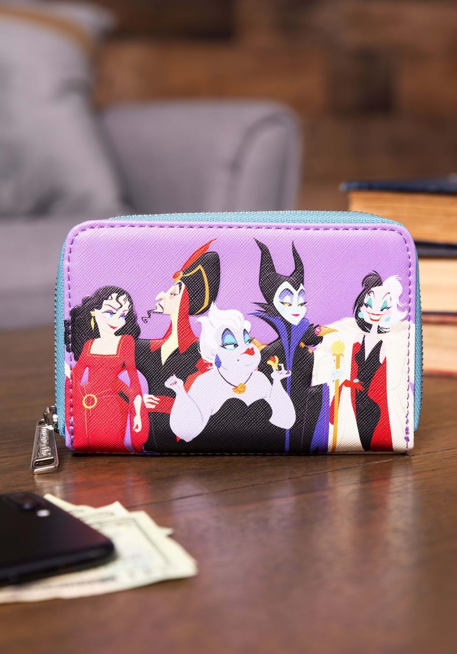 Loungefly Disney Villains Color Block Zip Around Wallet