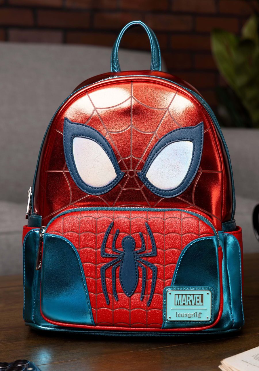 Loungefly Marvel Shine Spider-Man Cosplay Mini Backpack