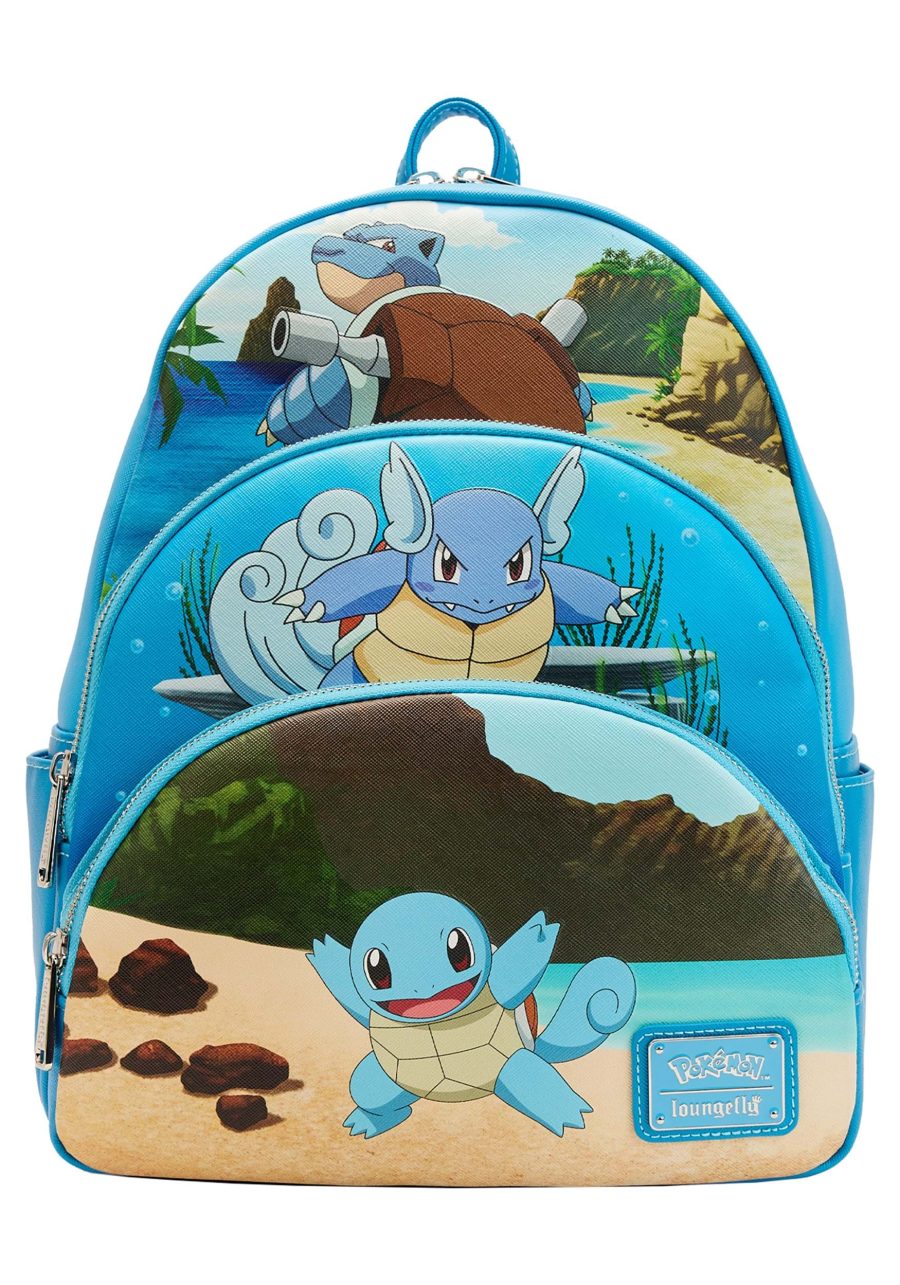 Loungefly Pok??mon Squirtle Evolution Triple Pocket Backpack