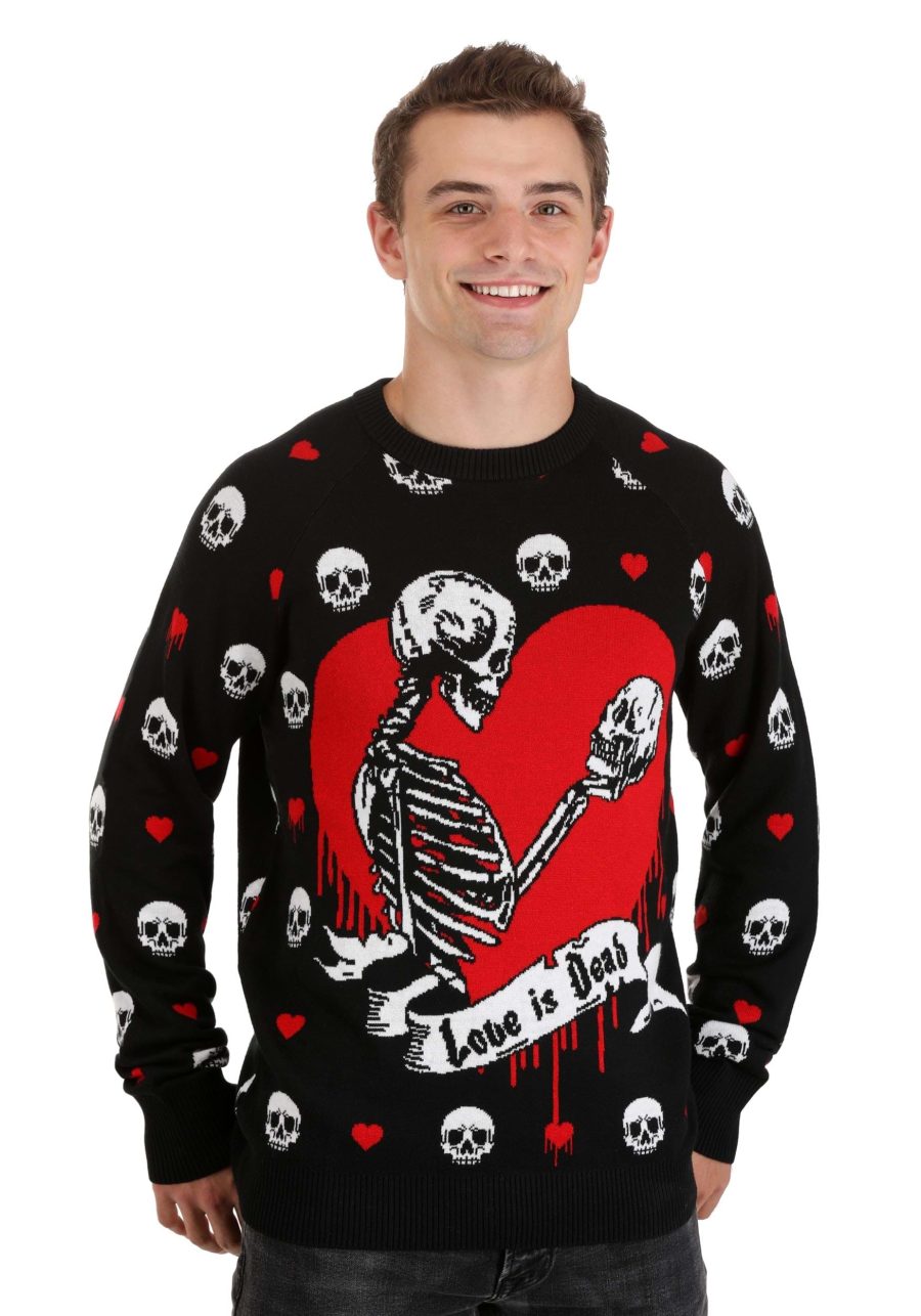 Love is Dead Valentine's Day Sweater for Adults