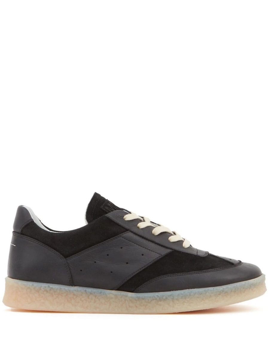 MAISON MARGIELA MM6 6 Court Low-Top Sneakers Black