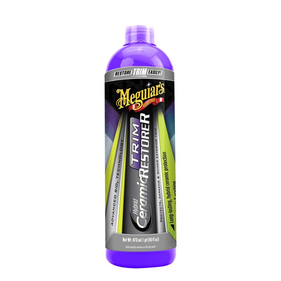 MEGUIARS G220316 Hybrid Ceramic Trim Restorer - Restore and Protect Car Trim with Advanced Ceramic Technology for Long-Lasting Shine - Ideal for All Cars - 16 Oz