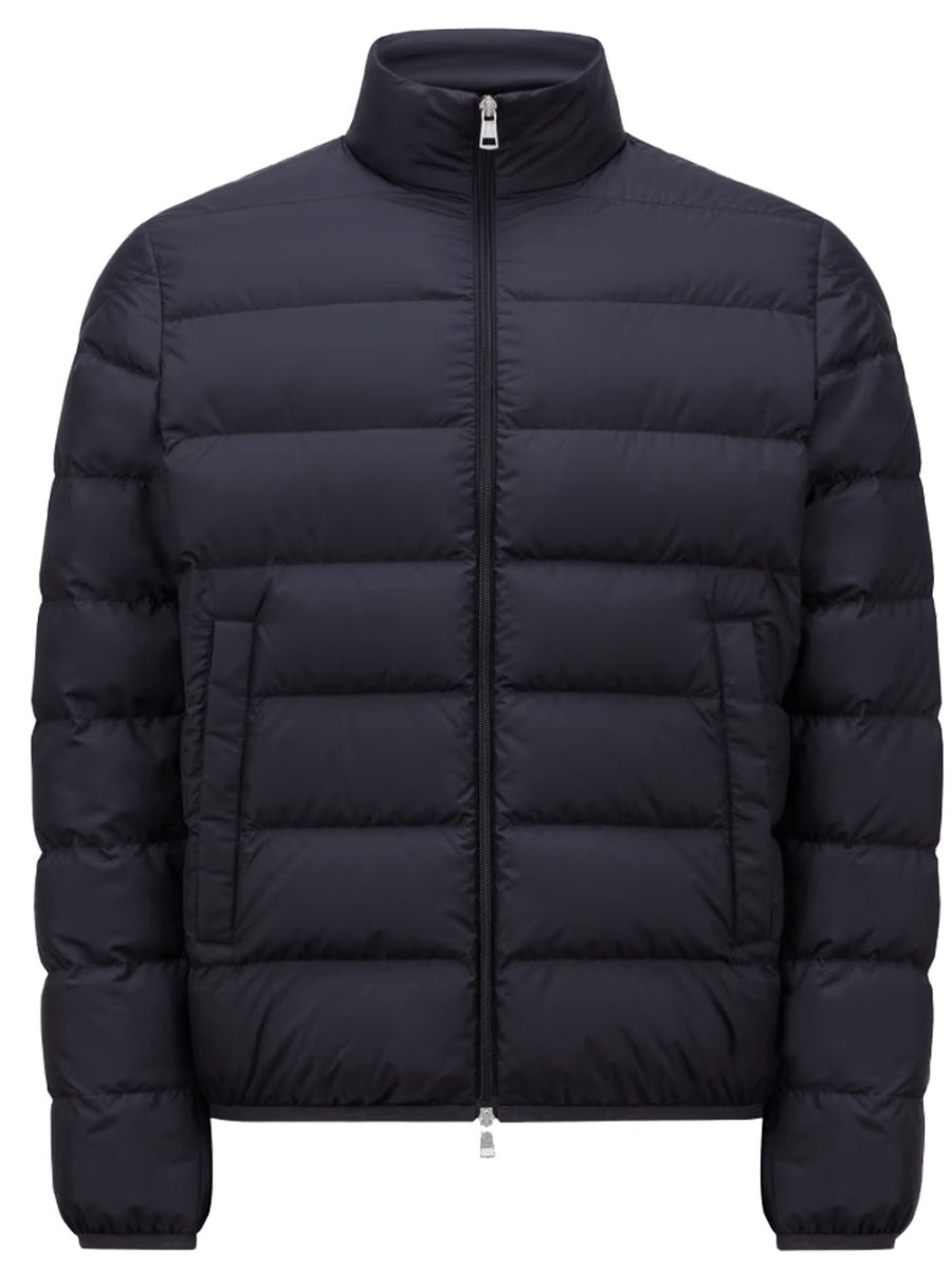 MONCLER Baudinet Mock Neck Down Jacket Navy