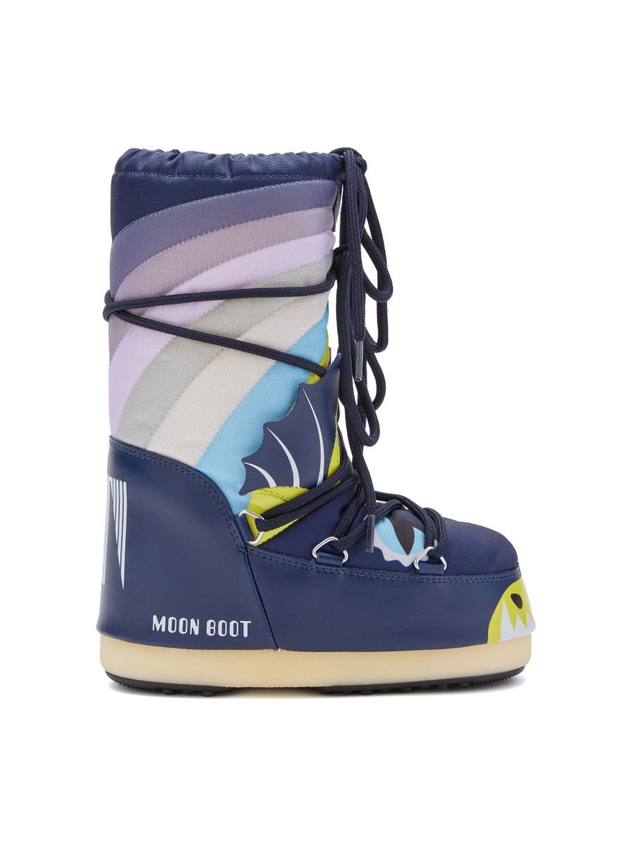 MOON BOOT KIDS Icon Dragon Snow Boots Blue/Multi