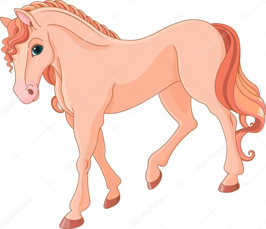 Magic pink horse