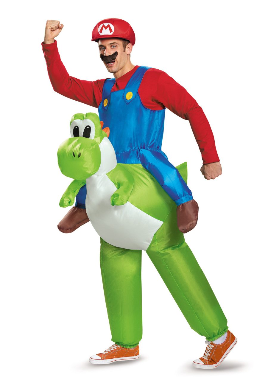 Mario Riding Yoshi Adult Costume