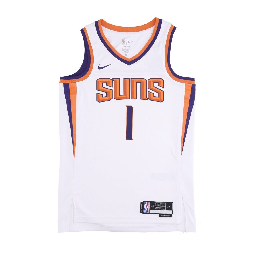 Men's Basketball Tank Top Nba Dri-fit Swingman Jersey Association Edition 2022/23 No 1 Devin Booker Phosun White