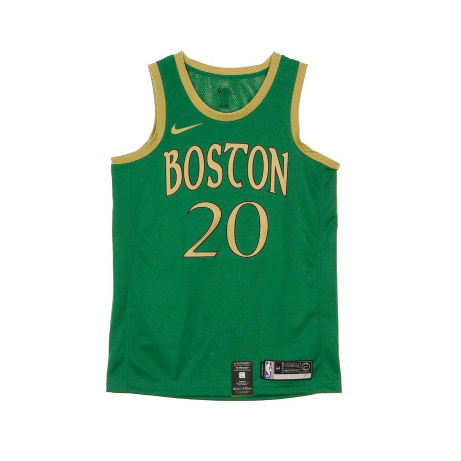 Men's Basketball Tank Top Nba Swingman Jersey City Edition No 20 Gordon Hayward Boscel Clover/club Gold