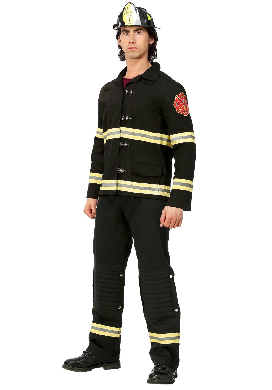 Men's Black Uniform Firefighter Costume