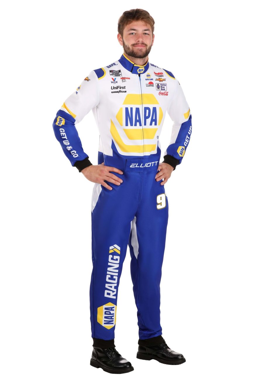 Men's Chase Elliott New NAPA Uniform NASCAR Costume