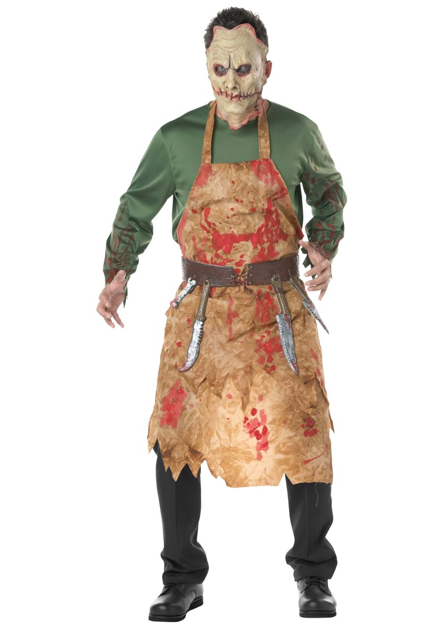 Men's Creepy Bloody Butcher Killer Costume