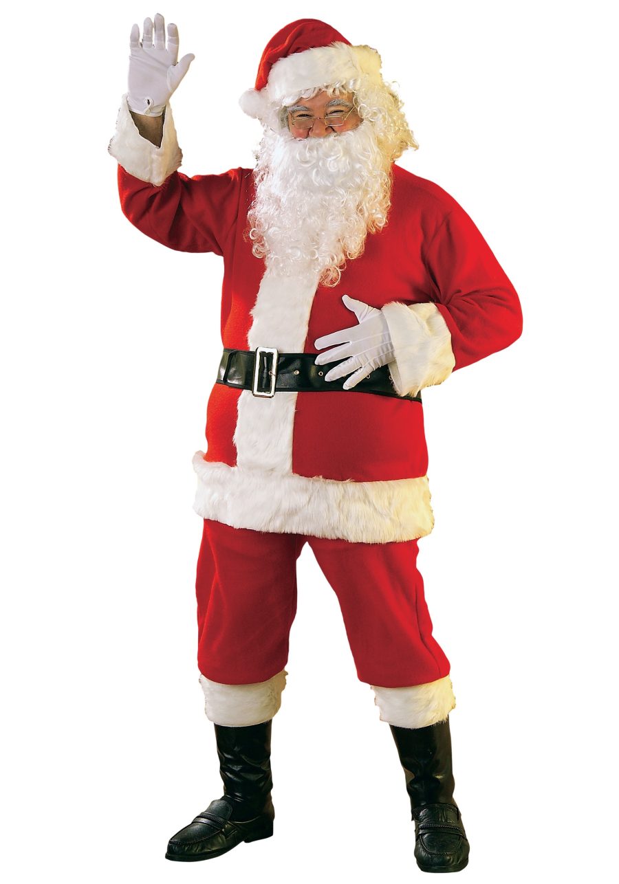 Mens Flannel Santa Suit Costume