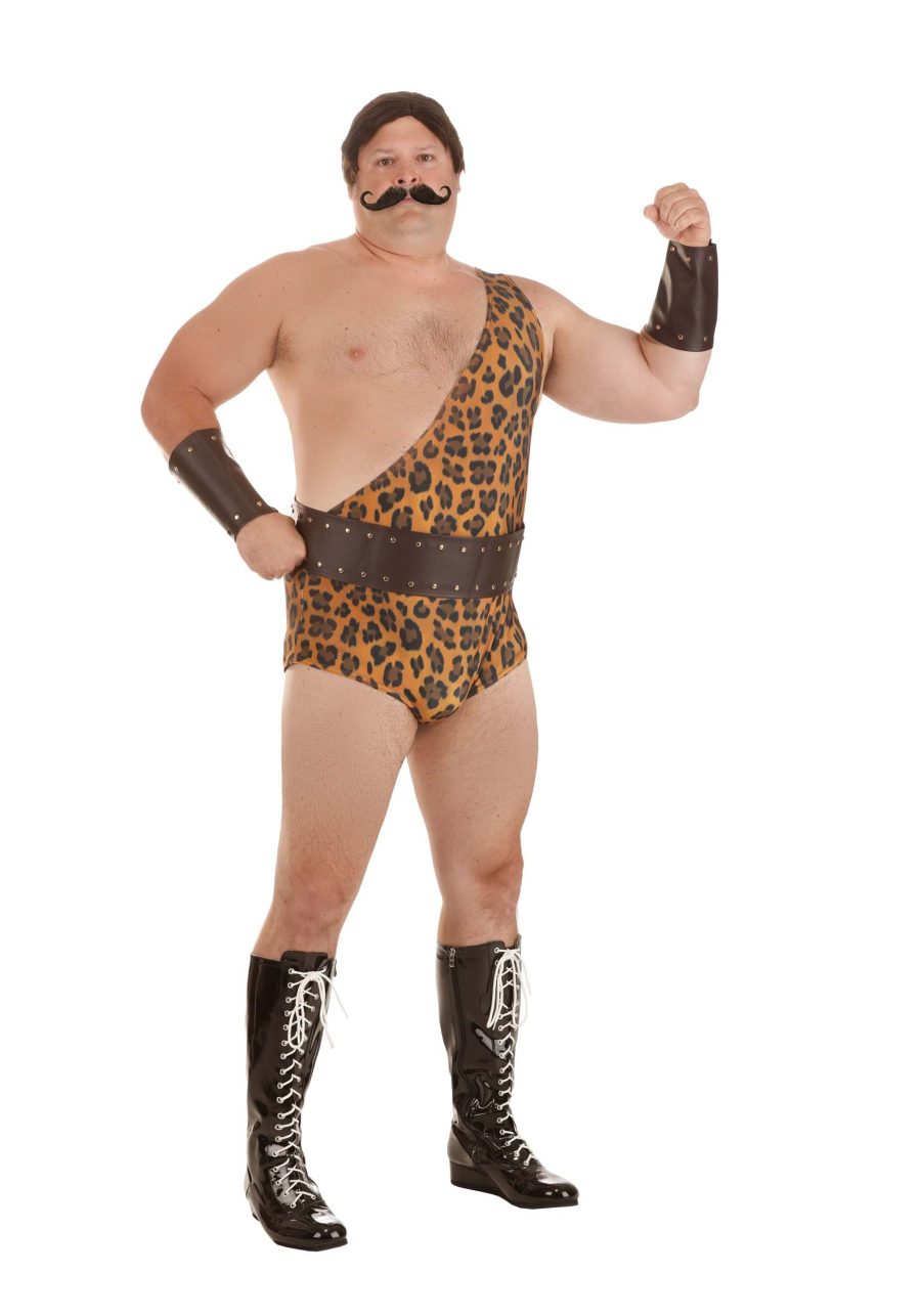 Men's Plus Size Dark Strongman Costume