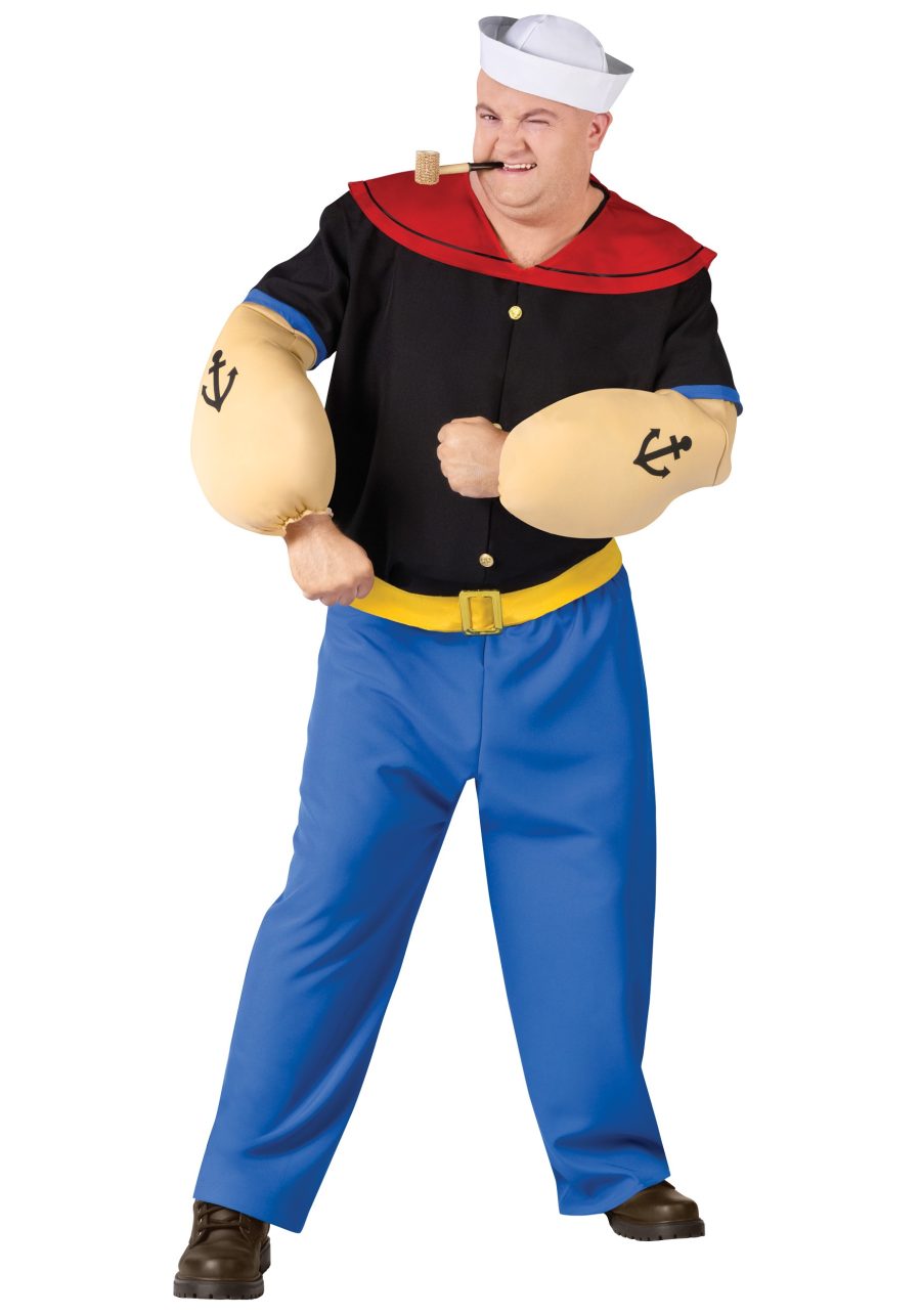 Men's Plus Size Popeye Costume