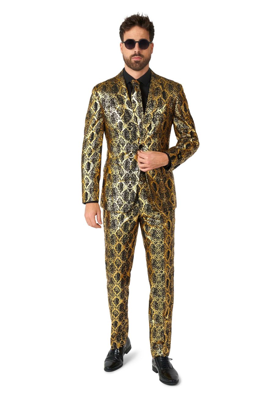 Men's Shiny Snake Opposuits Suit