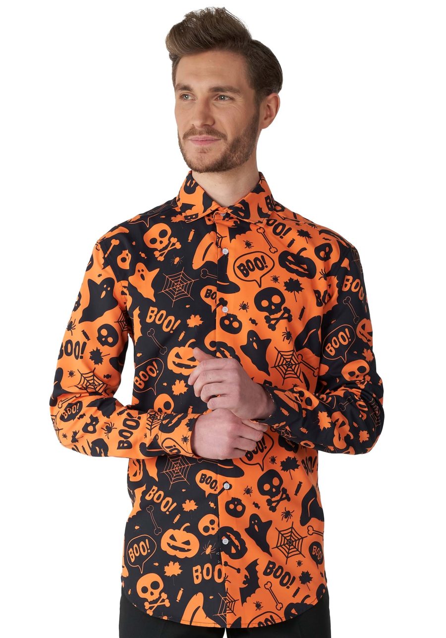 Men's Suitmeister Button Up Halloween Icon Shirt