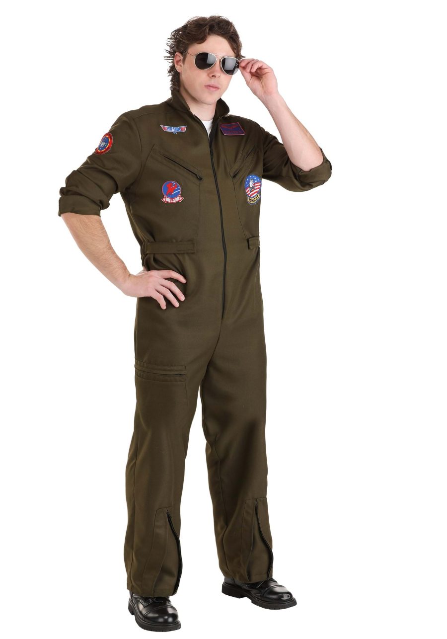 Men's Top Gun Deluxe Flight Suit Costume